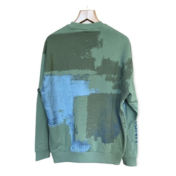 NWOT ASOS Unrvlld Spply Men’s Oversized Abstract Crewneck Sweatshirt, XS - Picture 2 of 9